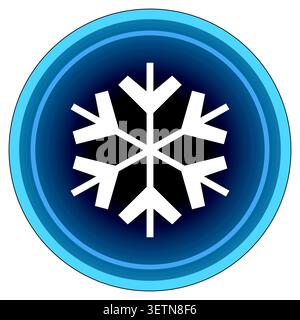 Cold temperature symbol in a circle Stock Vector