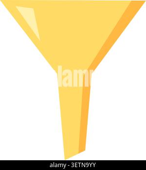 Funnel flat illustration representing filtering marketing conversion and business process Stock Vector