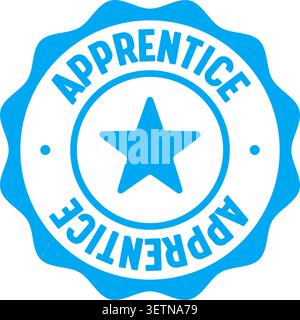 apprentice label sticker. Vector sign. apprentice seal badge Stock Vector