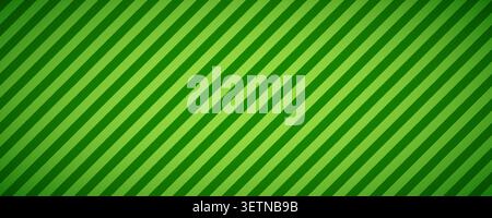 Abstract green diagonal lines background. Greenish slanted stripe pattern wallpaper template for sport design, banner, poster, brochure, flyer, leaflet. Vector lime linear decoration texture backdrop Stock Vector