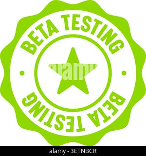 beta testing label sticker. Vector sign. beta testing seal badge Stock Vector