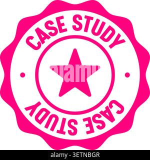 case study label sticker. Vector sign. case study seal badge Stock Vector