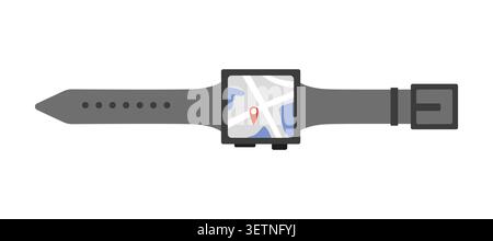 Smartwatch with navigation Stock Vector