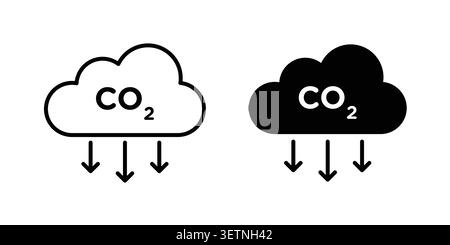 carbon reduction icon for web projects. Stock Vector