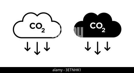 CO2 emissions icon for web projects. Stock Vector