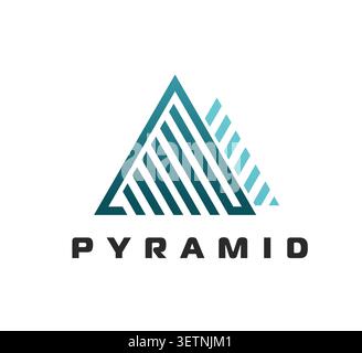 Triangle pyramid icon or mountain symbol Stock Vector