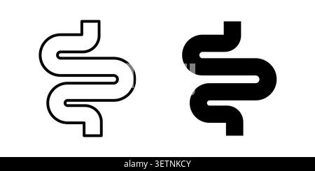 Gut constipation icon for web projects. Stock Vector