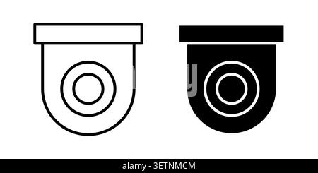 Dome cctv camera icon for web projects. Stock Vector