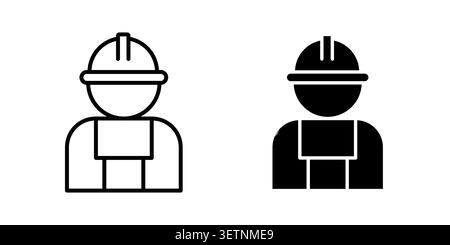 Factory Worker Icon for web projects. Stock Vector