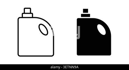 laundry detergent bottle icon for web projects. Stock Vector
