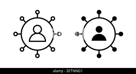 Outsourcing icon for web projects. Stock Vector