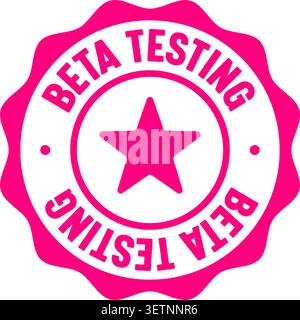 beta testing label sticker. Vector sign. beta testing seal badge Stock Vector
