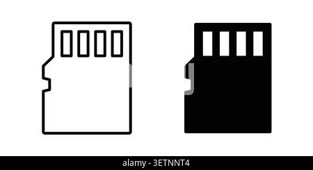 Memory card icon for web projects. Stock Vector