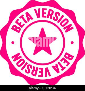 beta version label sticker. Vector sign. beta version seal badge Stock Vector