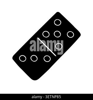 Vector hand drawn doodle sketch colored dominoes Stock Vector