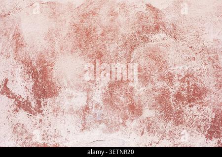Distressed red and white grunge concrete wall texture with copy space Stock Photo