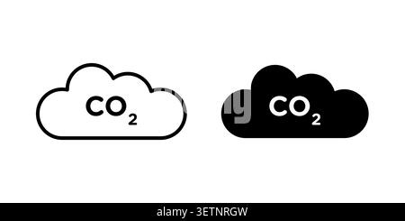 Co2 Cloud icon for web projects. Stock Vector