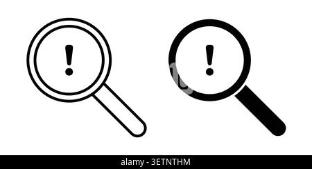 Finding problem icon for web projects. Stock Vector