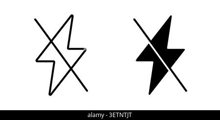 Flash off icon for web projects. Stock Vector