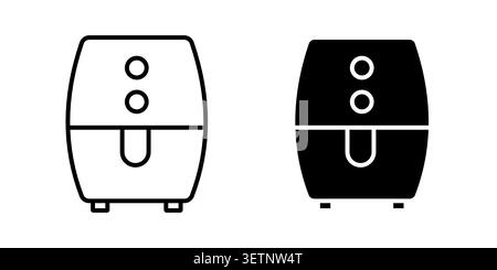 Air fryer icon for web projects. Stock Vector