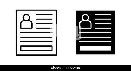 Job resume icon for web projects. Stock Vector