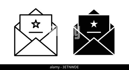 Invitation letter for event icon for web projects. Stock Vector