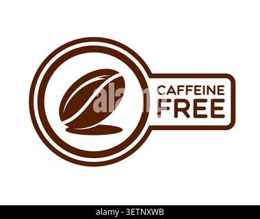 Caffeine free coffee badge or icon Stock Vector