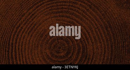 Natural wood grain texture with tree ring pattern vector illustration background. Stock Vector