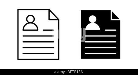 Resume icon for web projects. Stock Vector