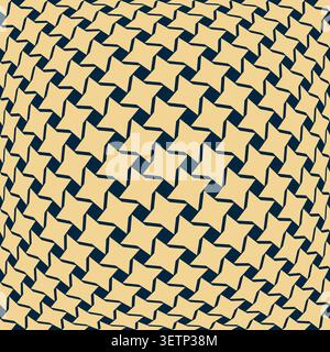 Abstract geometric pattern. A seamless vector background. Dark blue and gold ornament. Graphic modern pattern. Simple lattice graphic design Stock Vector