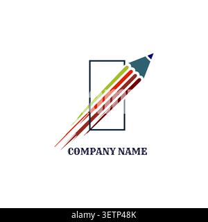 Pencil Stationary Frame Rectangle For Creative Studio Architecture Art School Education Stock Vector