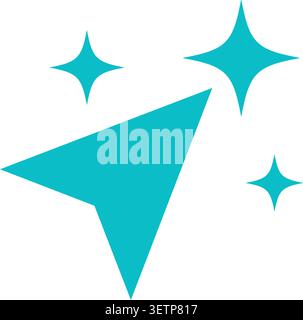 Creative magic drawing tools icon with sparkling element Stock Vector