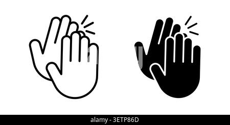 Clap hands icon for web projects. Stock Vector