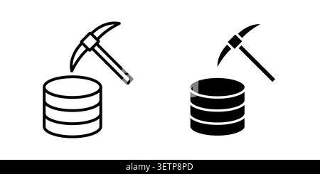 Data mining icon for web projects. Stock Vector