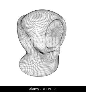 3D Wireframe Security Camera Abstract Mesh Design Stock Vector