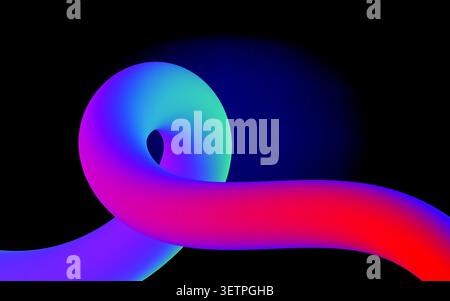 Abstract Neon Gradient Wave Background with Vibrant Fluid Shape Stock Vector