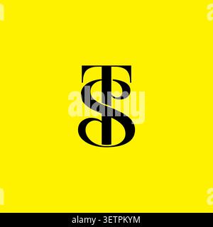 Letter TS Elegant Logo Design. ST Icon Vector Stock Vector