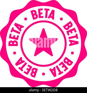 beta label sticker. Vector sign. beta seal badge Stock Vector