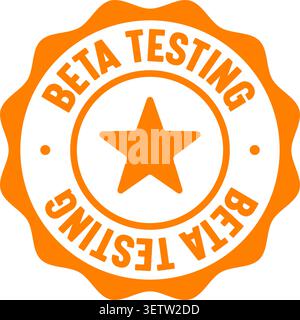 beta testing label sticker. Vector sign. beta testing seal badge Stock Vector