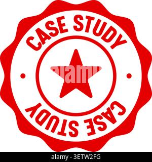 case study label sticker. Vector sign. case study seal badge Stock Vector
