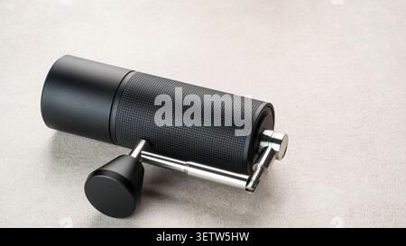 Manual Coffee Grinder with Metal Handle Stock Photo