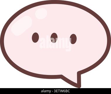 Simple speech bubble with three dots representing typing or waiting in a clean cartoon style. Stock Vector