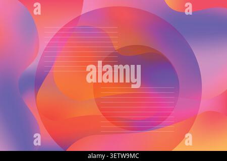 Exploding vibrant background with geometric shapes Stock Vector