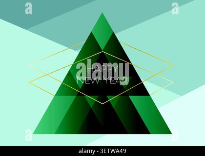 Abstract green Christmas tree background Stock Vector