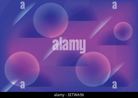 Abstract vibrant background with geometric shapes Stock Vector
