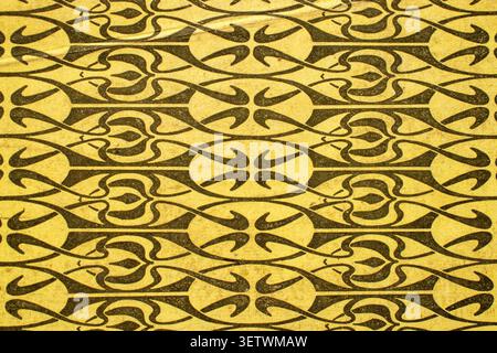 Distressed textures of old book covers, macro. Stock Photo