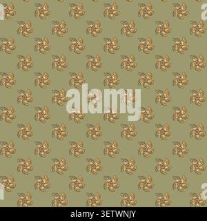 Simple Ditsy Floral Polka Dot Stock Vector