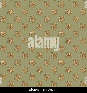Simple Ditsy Floral Polka Dot Stock Vector