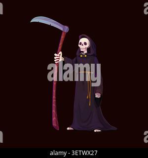 Halloween reaper death character for game asset Stock Vector