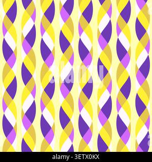 Retro vibes of wavy ogee pattern, abstract seamless vector background, perfect for wallpapers, fabric Stock Vector